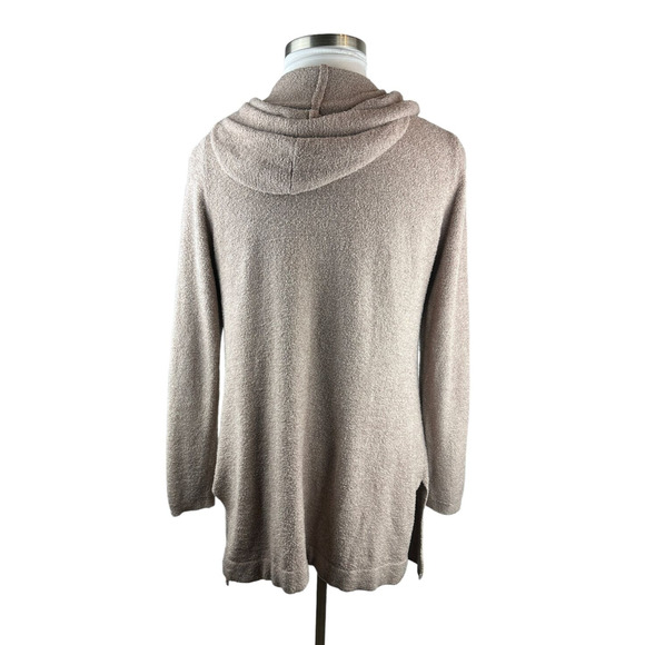 Barefoot Dreams Cozychic Lite Resort Cardi Hooded Long Cardigan Taupe 905 Medium - Picture 5 of 13